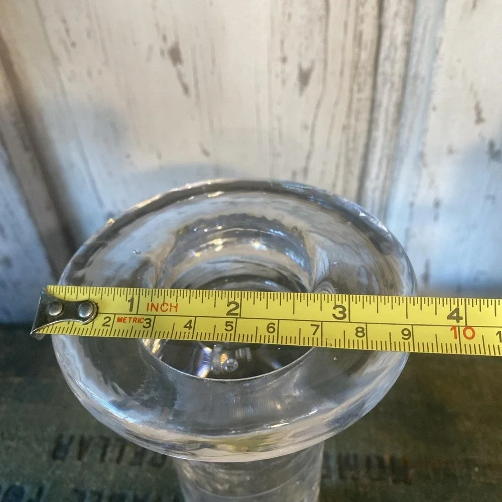 VTG Kosta Boda Heavy Glass Candle Stick Candleholder Kjell‎ Engman 5